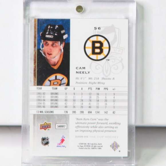 Cam Neely Boston Bruins Upper Deck THE CUP HOCKEY 2008/09 Card #56 015/249 - Picture 2 of 4